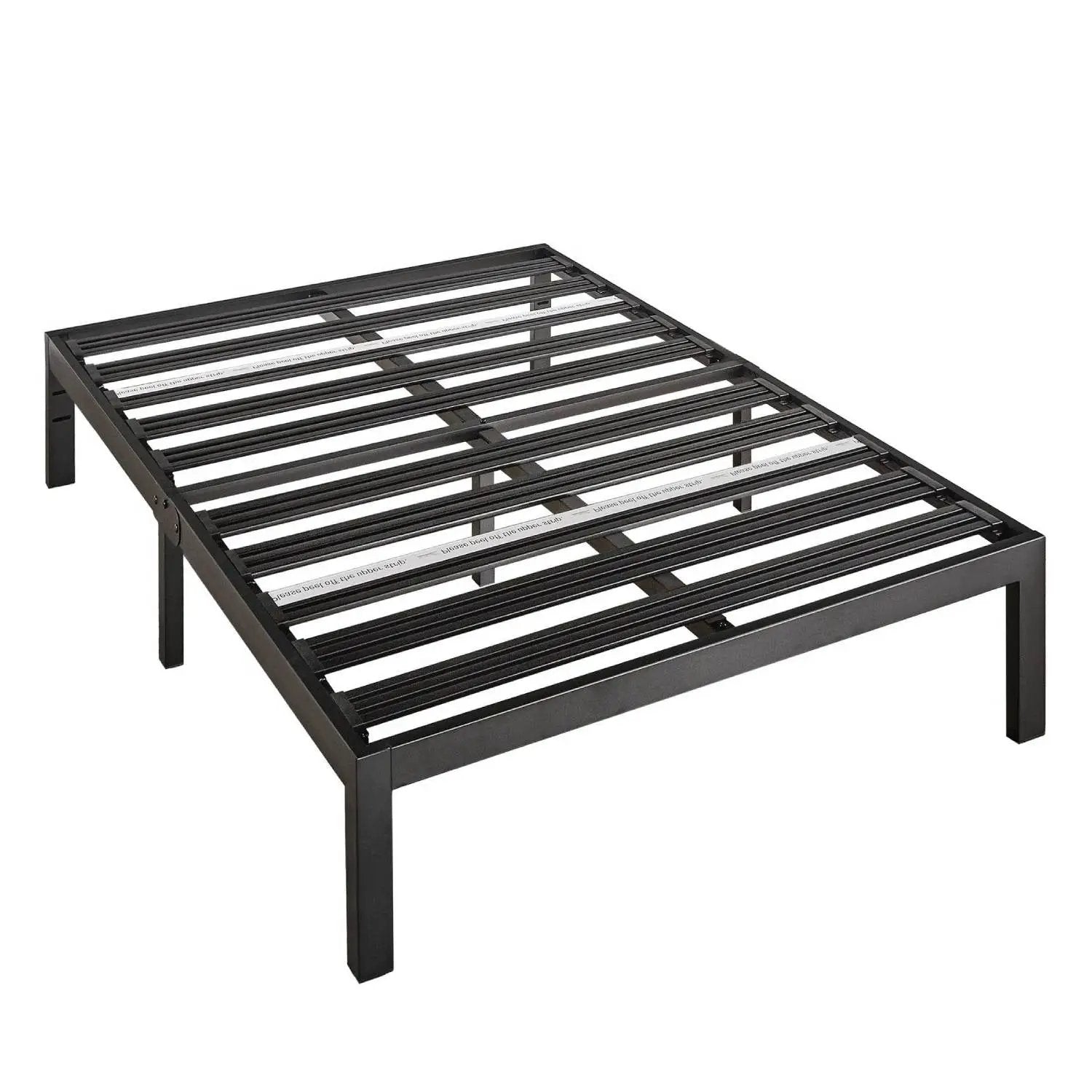 Queen size Metal Platform Bed Frame with 3.86 inch Wide Heavy Duty Steel Slats by HomePacific