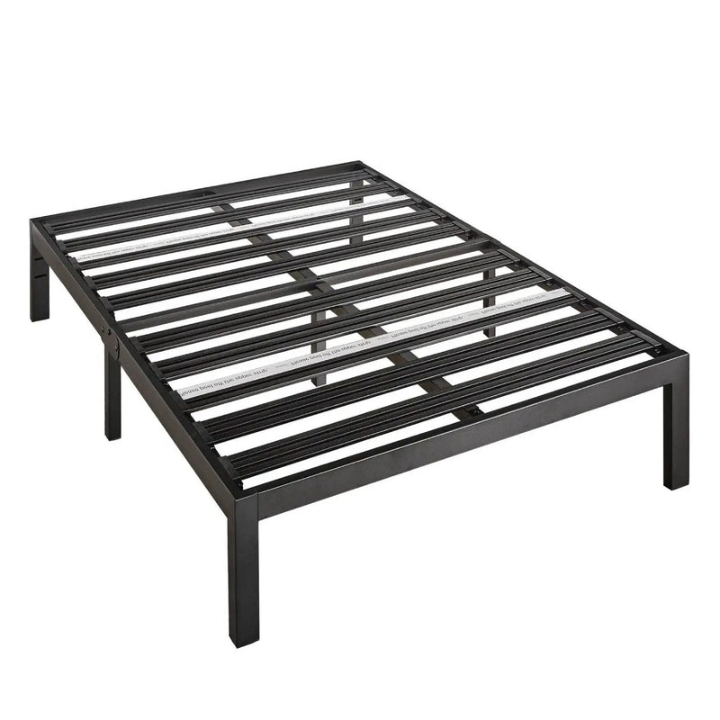 Queen size Metal Platform Bed Frame with 3.86 inch Wide Heavy Duty Steel Slats by HomePacific