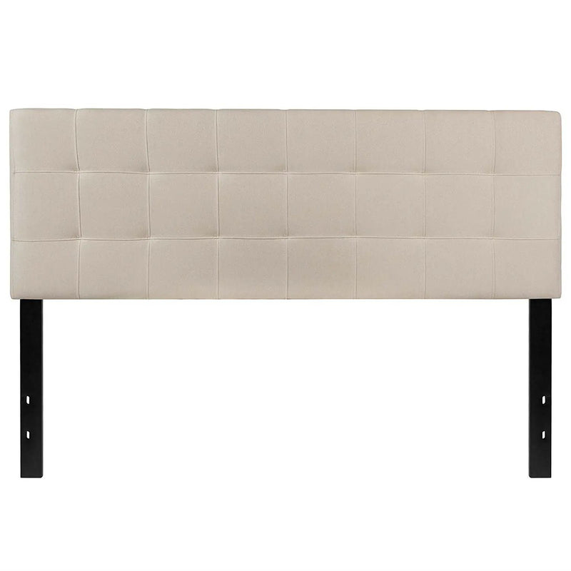 Queen size Beige Taupe Fabric Upholstered Panel Headboard by HomePacific
