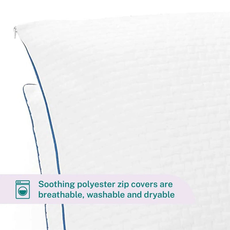 Set of 2 Queen size Memory Foam Pillow with Removable Machine Washable Cover by HomePacific