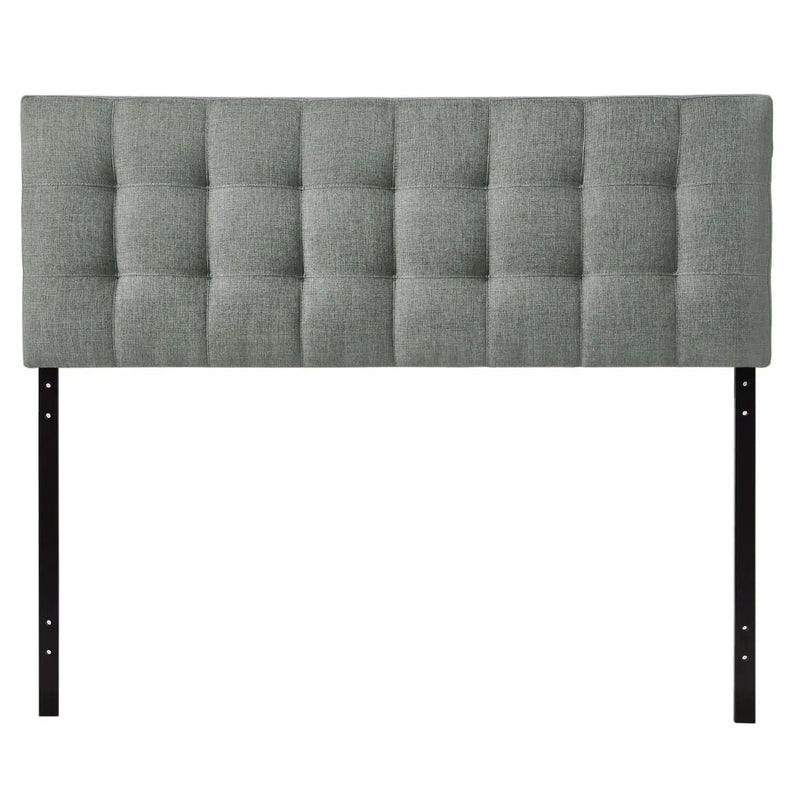 King size Grey Fabric Upholstered Headboard with Modern Tufting by HomePacific