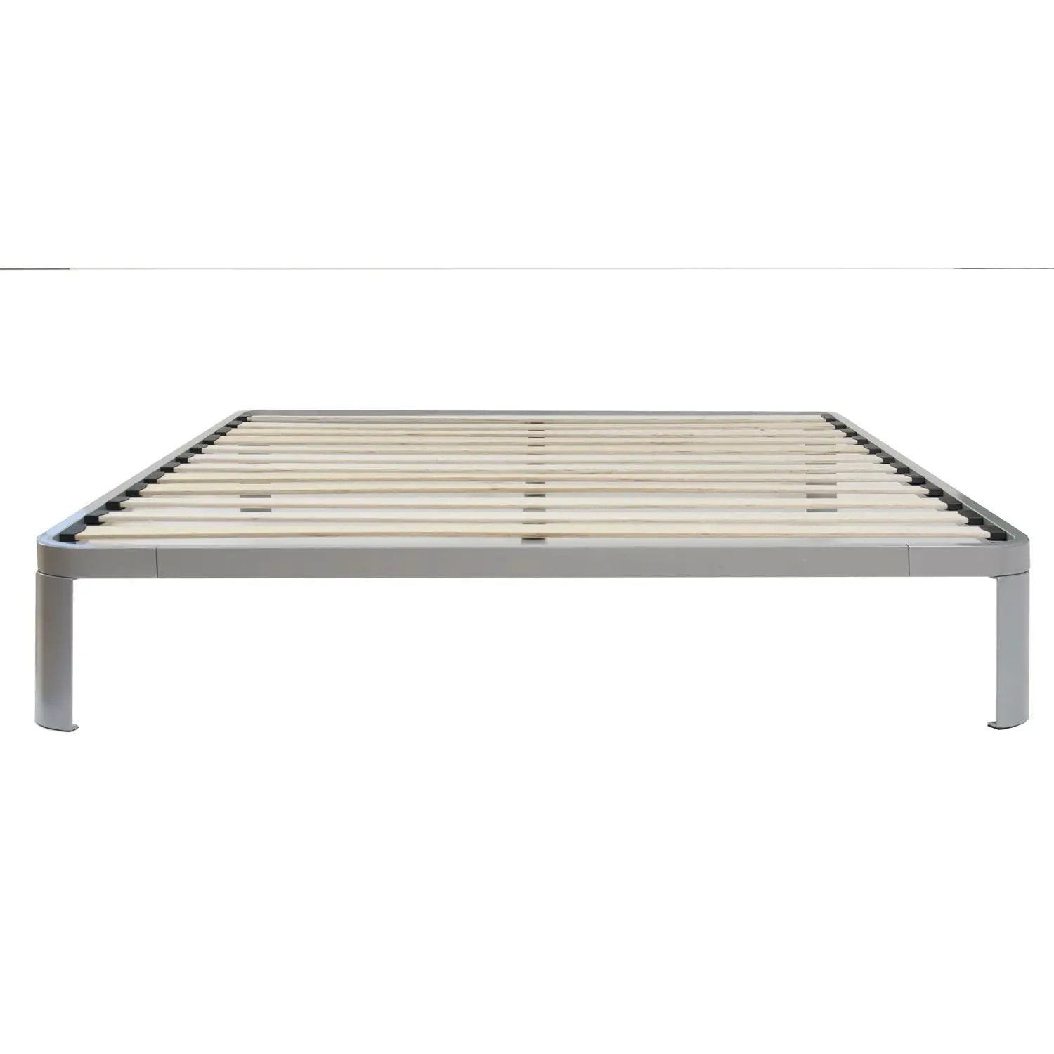 Queen size Luna Metal Platform Bed Frame with Wood Slats by HomePacific