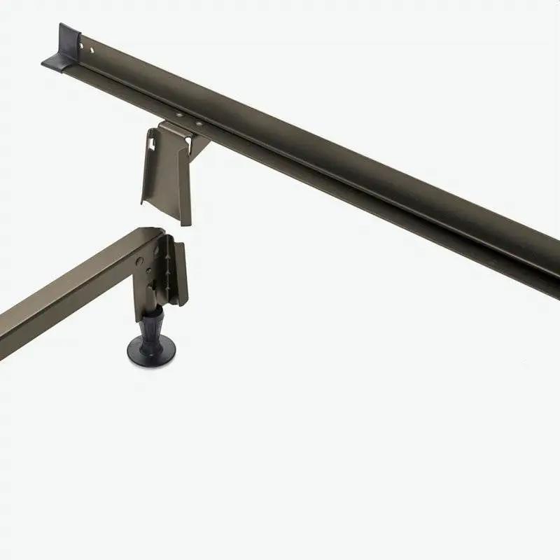 Queen size Steel Metal Bed Frame with Bolt-on Headboard Brackets by HomePacific