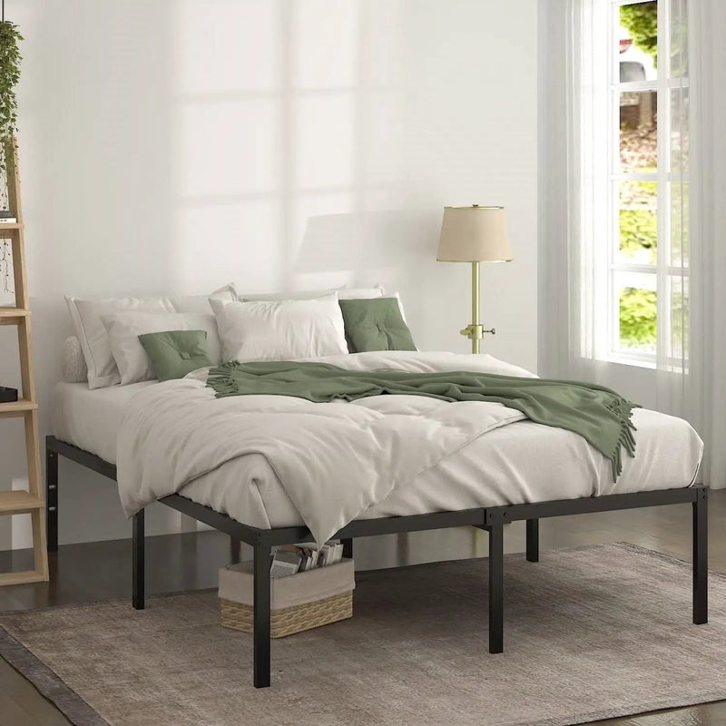 Queen 18-inch Metal Platform Bed Frame with Under-Bed Storage Space by HomePacific