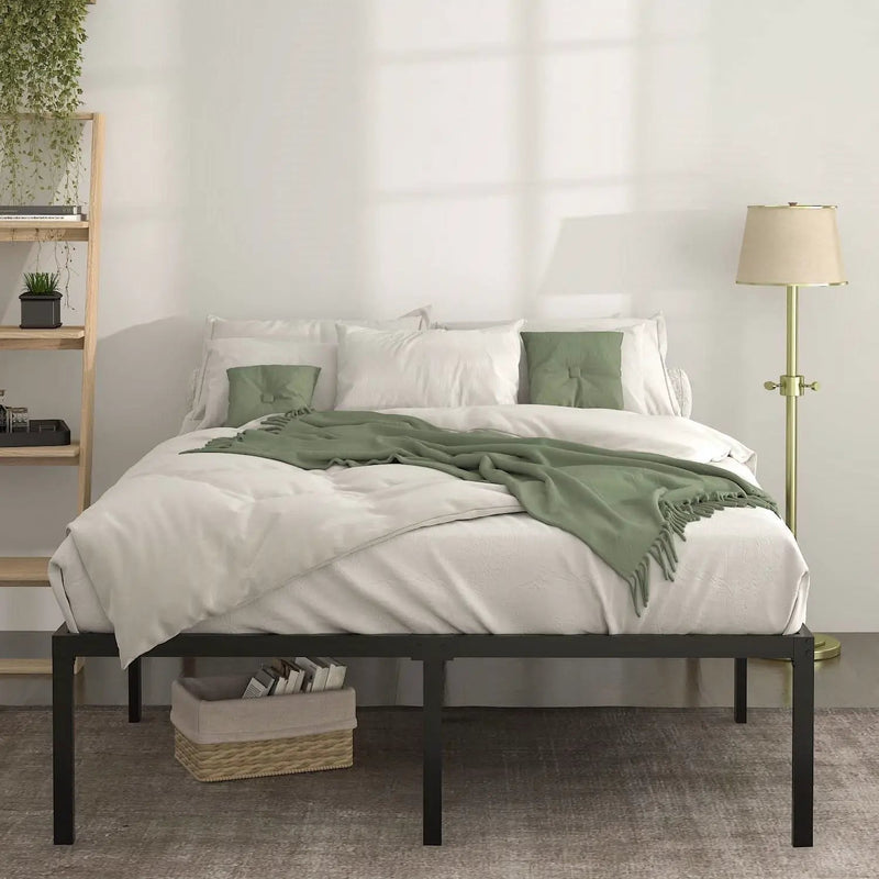 Queen 18-inch Metal Platform Bed Frame with Under-Bed Storage Space by HomePacific