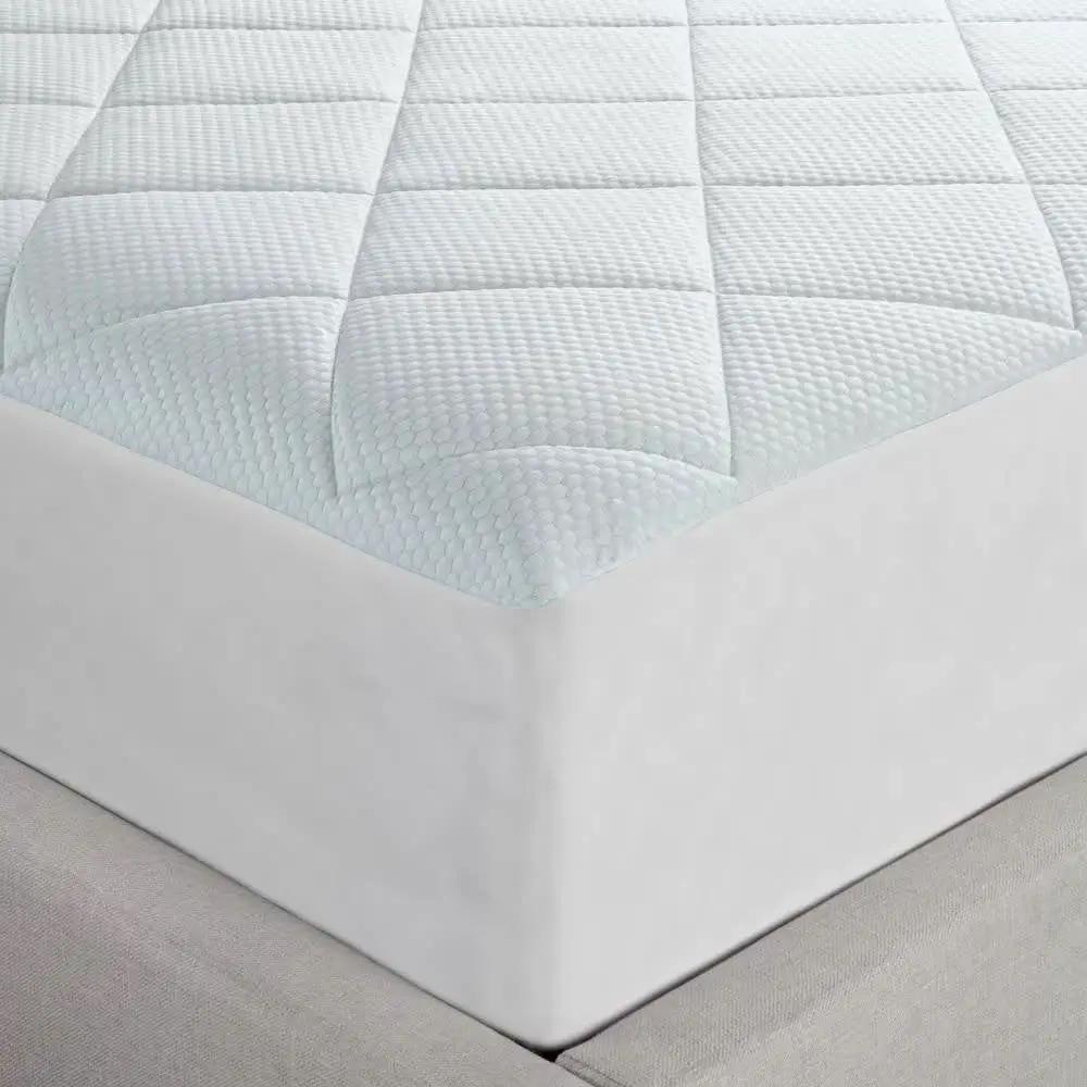 Queen size Washable Quilted Mattress Pad with Elastic Fitted Skirt by HomePacific