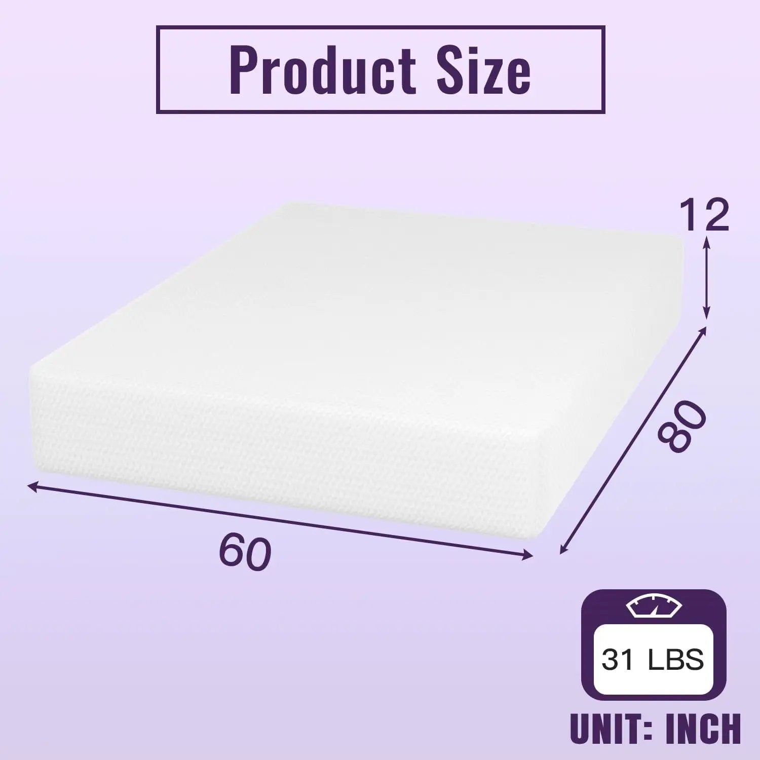 Queen size 12-inch Charcoal Infused Memory Foam Mattress with Removable Cover by HomePacific