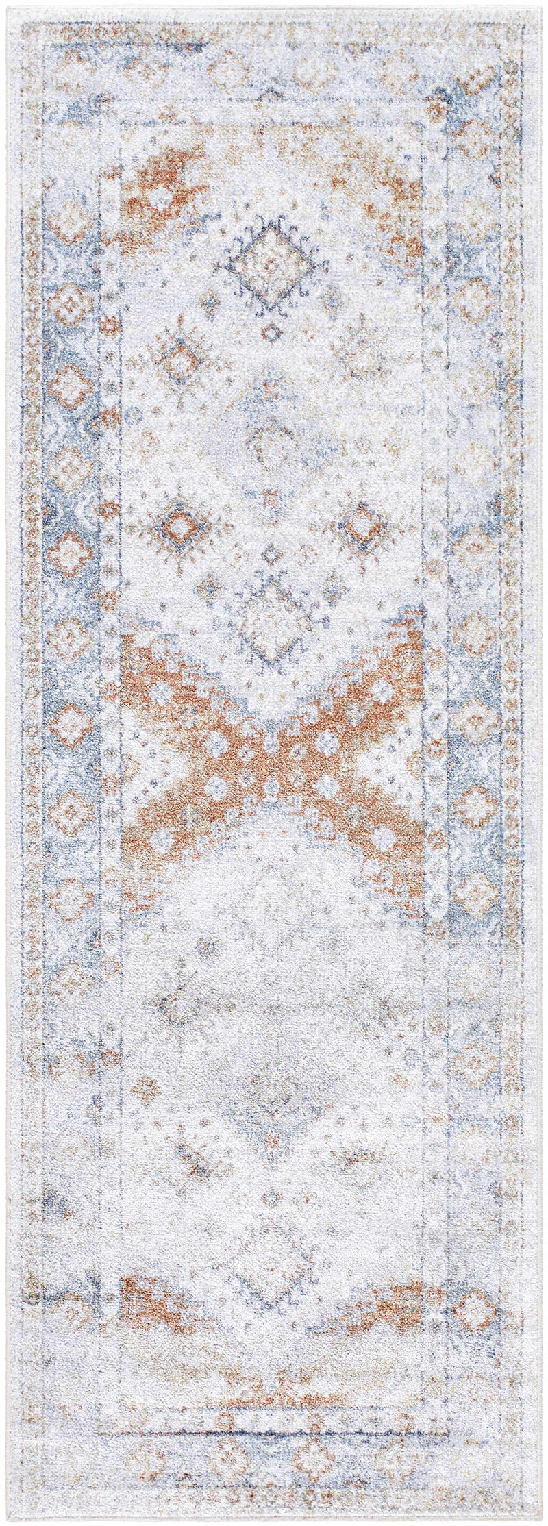 Agaton Blue & Brown Washable Area Rug by Boutique Rugs