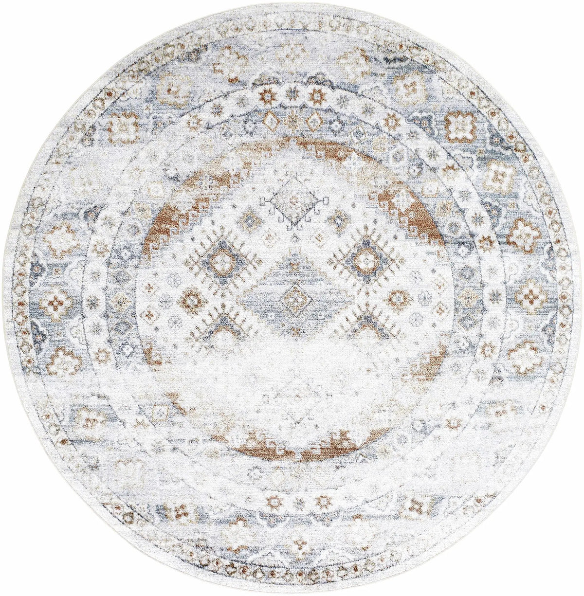 Agaton Blue & Brown Washable Area Rug, photo 8 of 10
