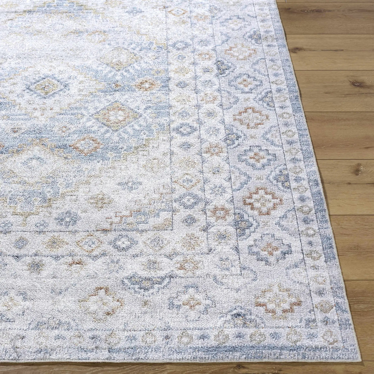 Agaton Blue Washable Area Rug, photo 4 of 8