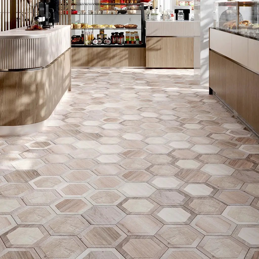Light Brown 10x10 Matte Hexagon Porcelain Tile (20 pack, 10.43 sq ft/case) by Apollo Tile