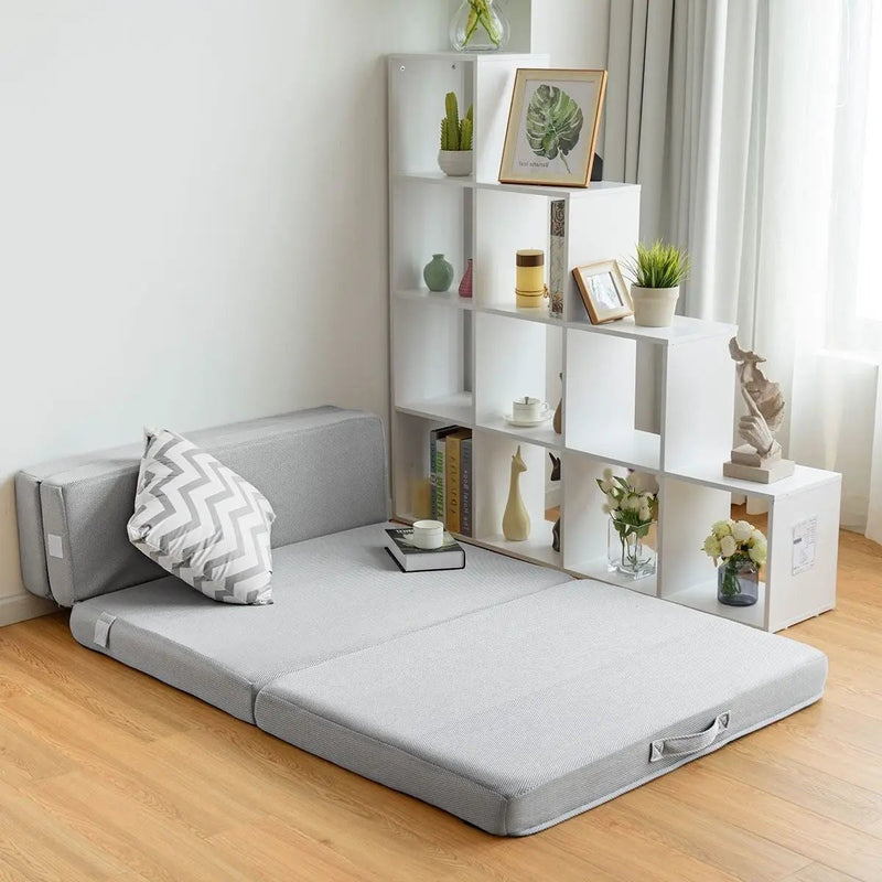 Queen size 4-inch Thick Folding Guest Bed Mattress by HomePacific