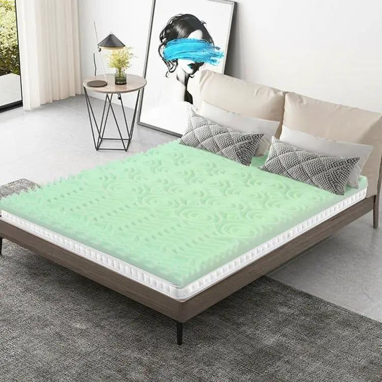Queen size 3-inch Thick Green Ergonomic Breathable Air Foam Mattress Topper by HomePacific