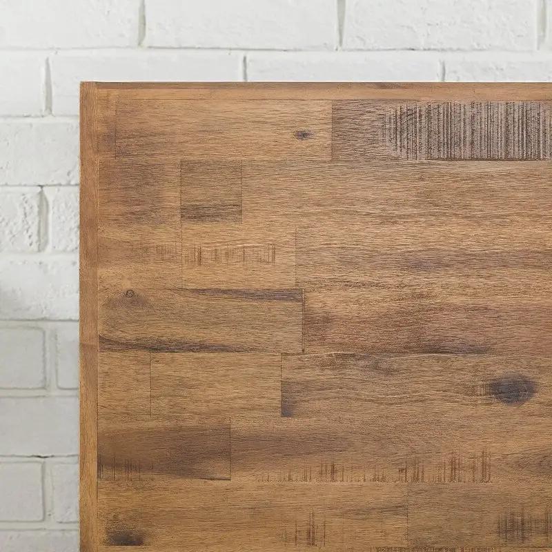 Rustic FarmHome Low Profile Pine Slatted Platform Bed in Queen by HomePacific