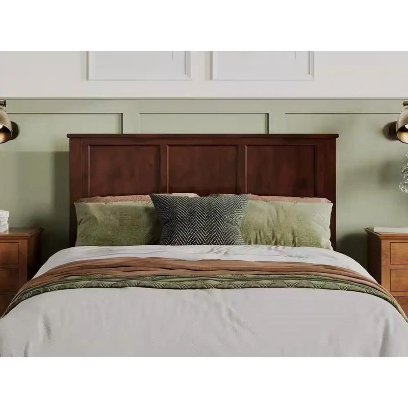 Queen size Traditional Style Headboard in Walnut Wood Finish by HomePacific
