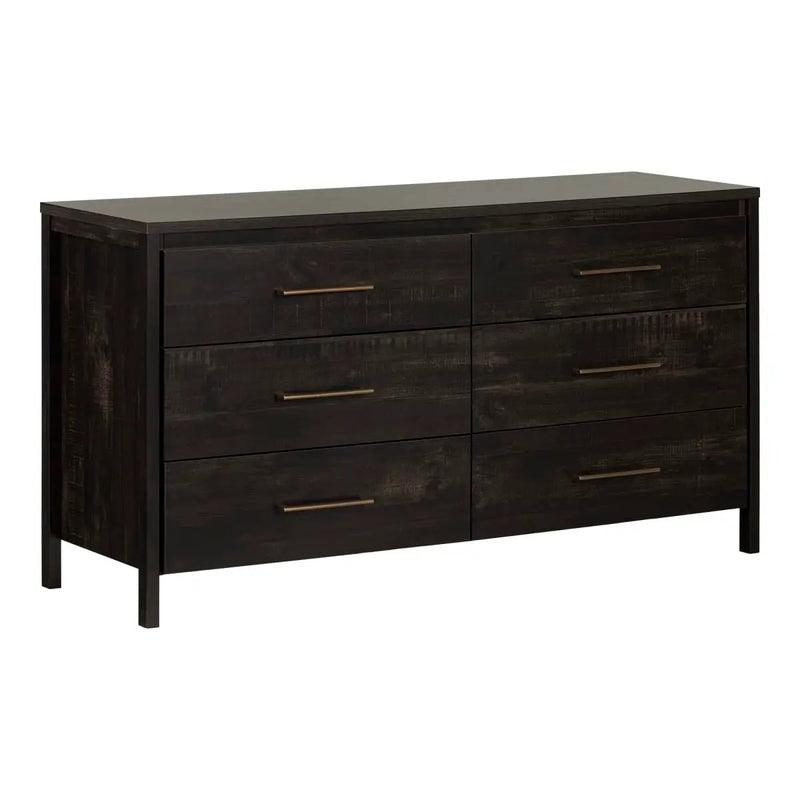 Modern Java 6 Drawer Double Dresser by HomePacific