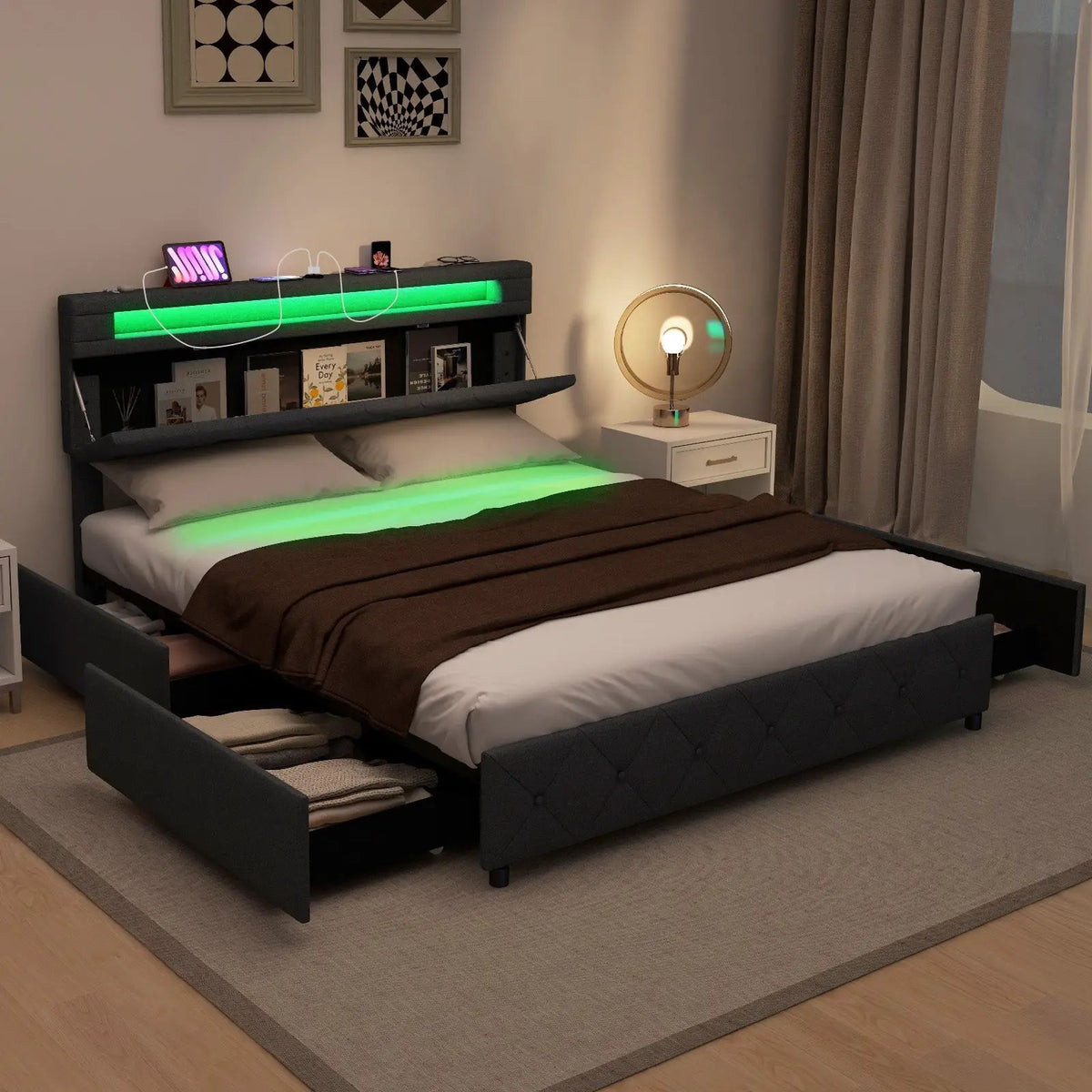 Modern Accent Table with Open Storage Shelf for Apartment and Lounge, photo 9 of 16