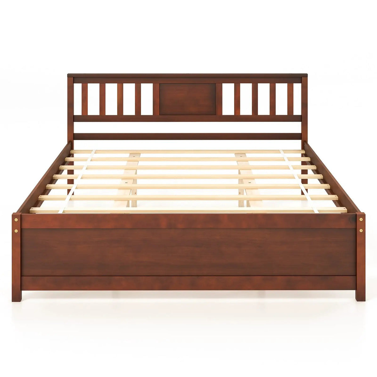 Wooden Platform Bed with Headboard and Slat Support-Queen Size, photo 3 of 9