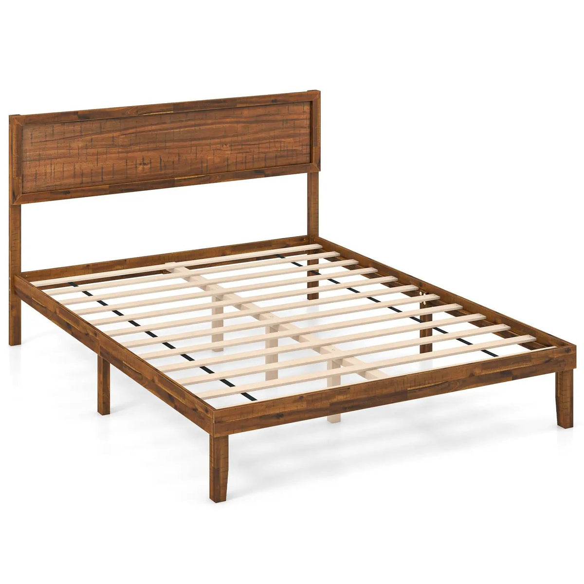 Twin/Full/Queen Size Bed Frame with Headboard and Wooden Slats Support, photo 3 of 10