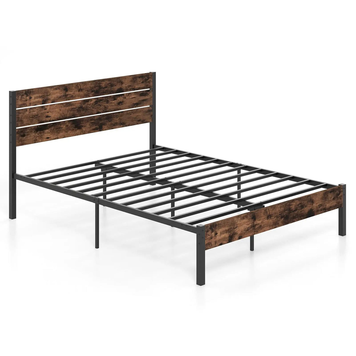 Full/King/Queen/Twin Size Bed Frame with High Headboard and Mute Bar, photo 10 of 11