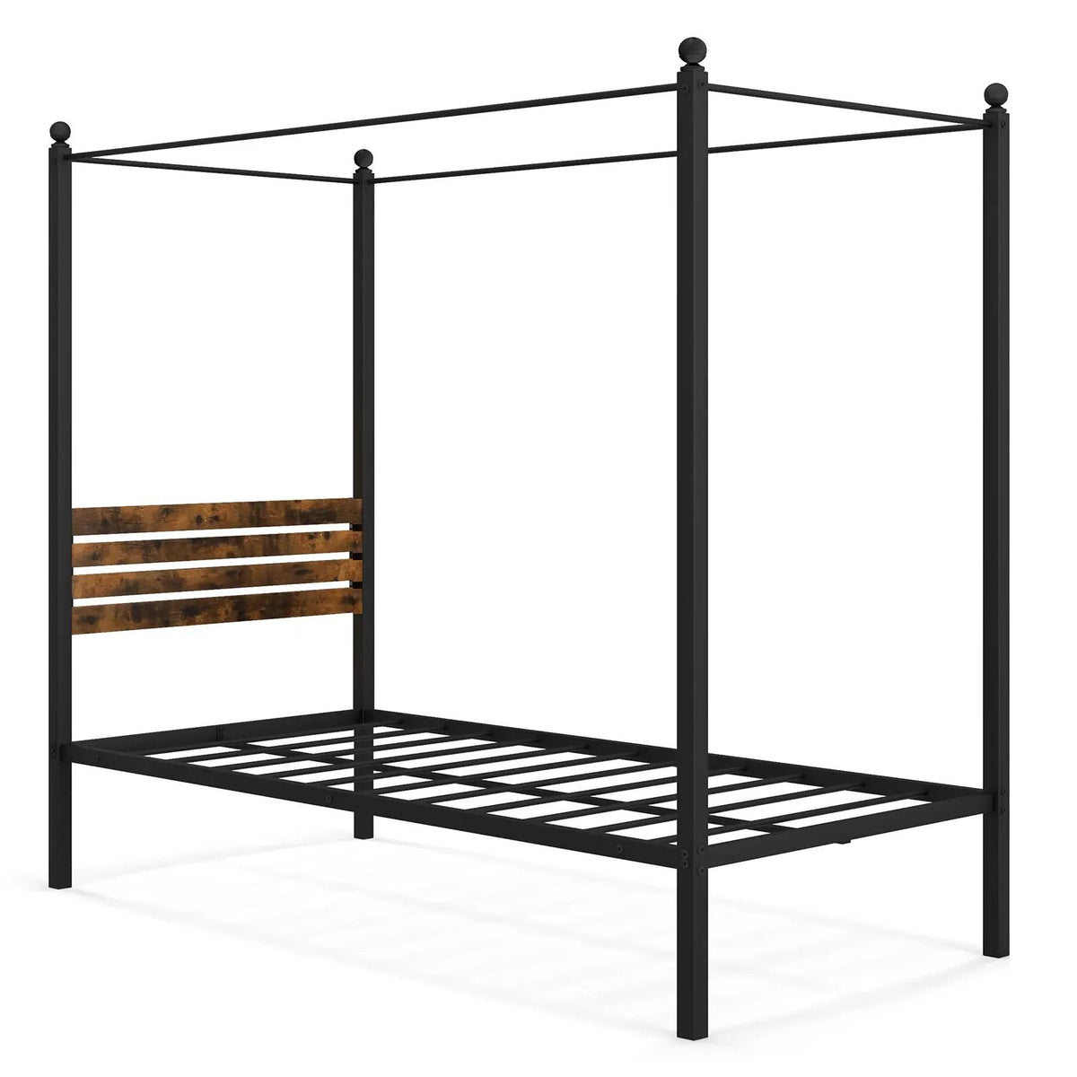 Queen Size Canopy Bed Frame with Under Bed Storage, photo 3 of 10