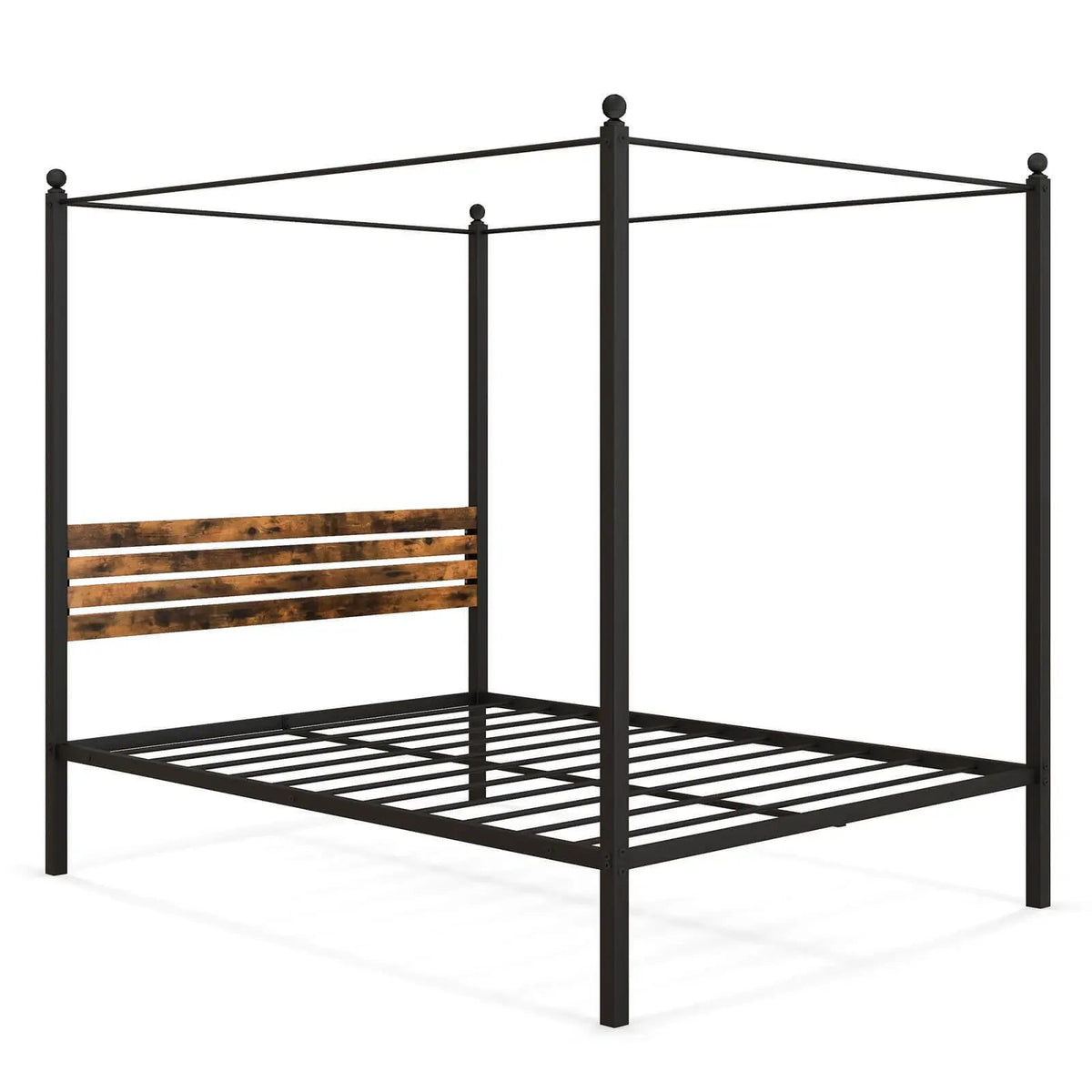 Queen Size Canopy Bed Frame with Under Bed Storage, photo 10 of 10