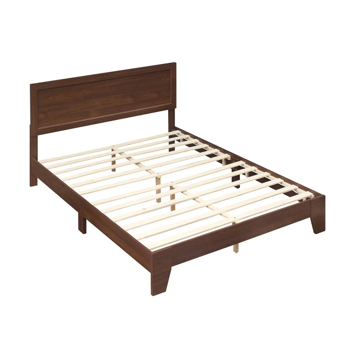 Queen Size Platform Bed Frame with Headboard - White, photo 12 of 16