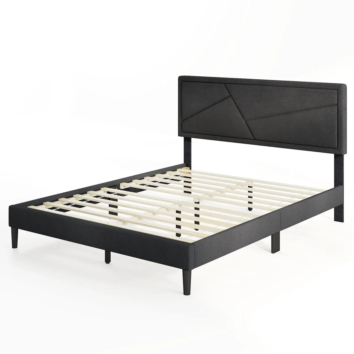 Twin/Full/Queen Size Upholstered Platform Bed Frame with High Headboard, photo 9 of 10