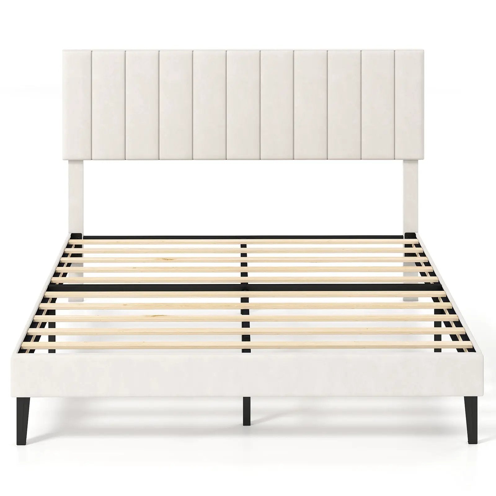 Full Size Velvet Upholstered Platform Bed Frame by DirectDeals