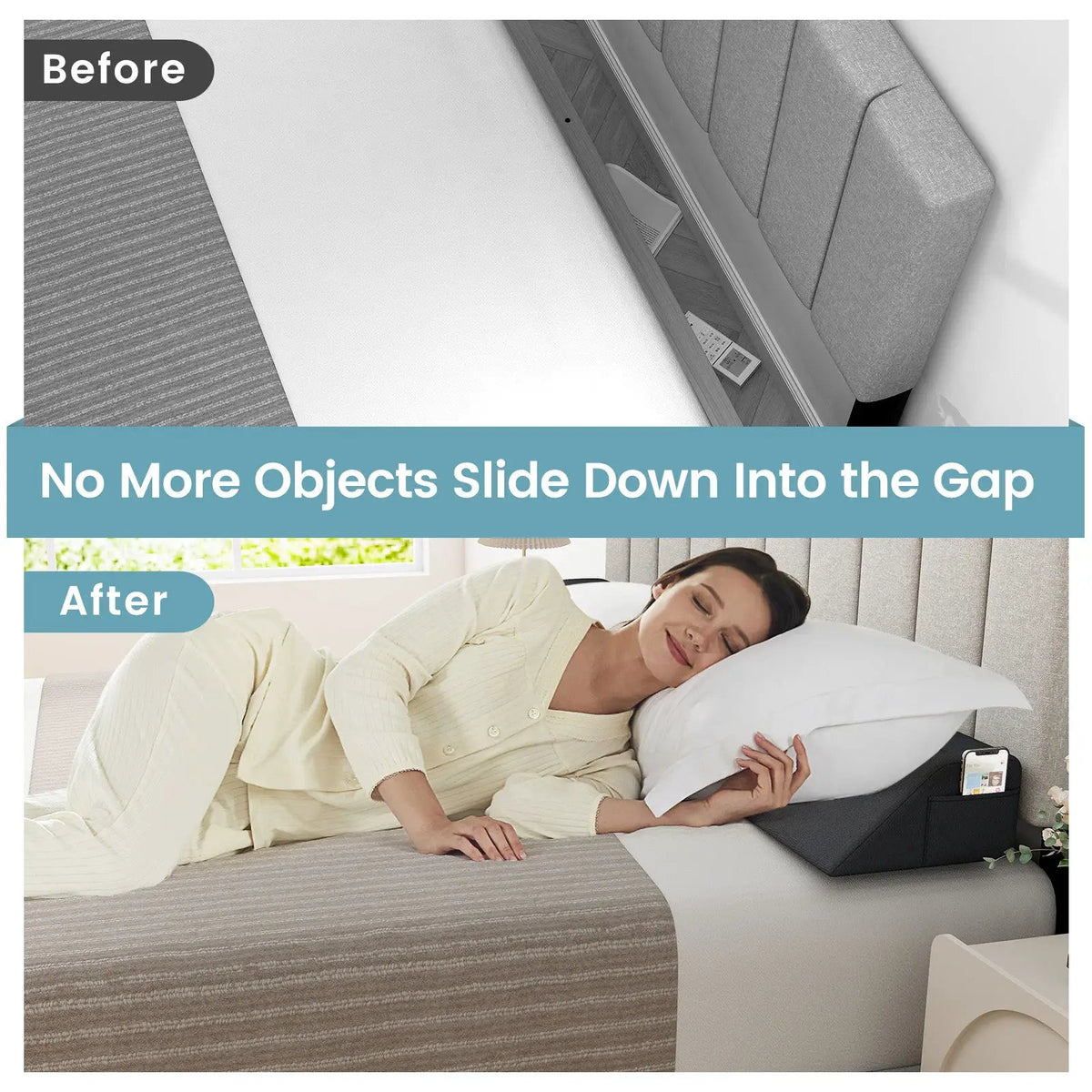Bed Wedge Pillow with Storage Bag, photo 6 of 11