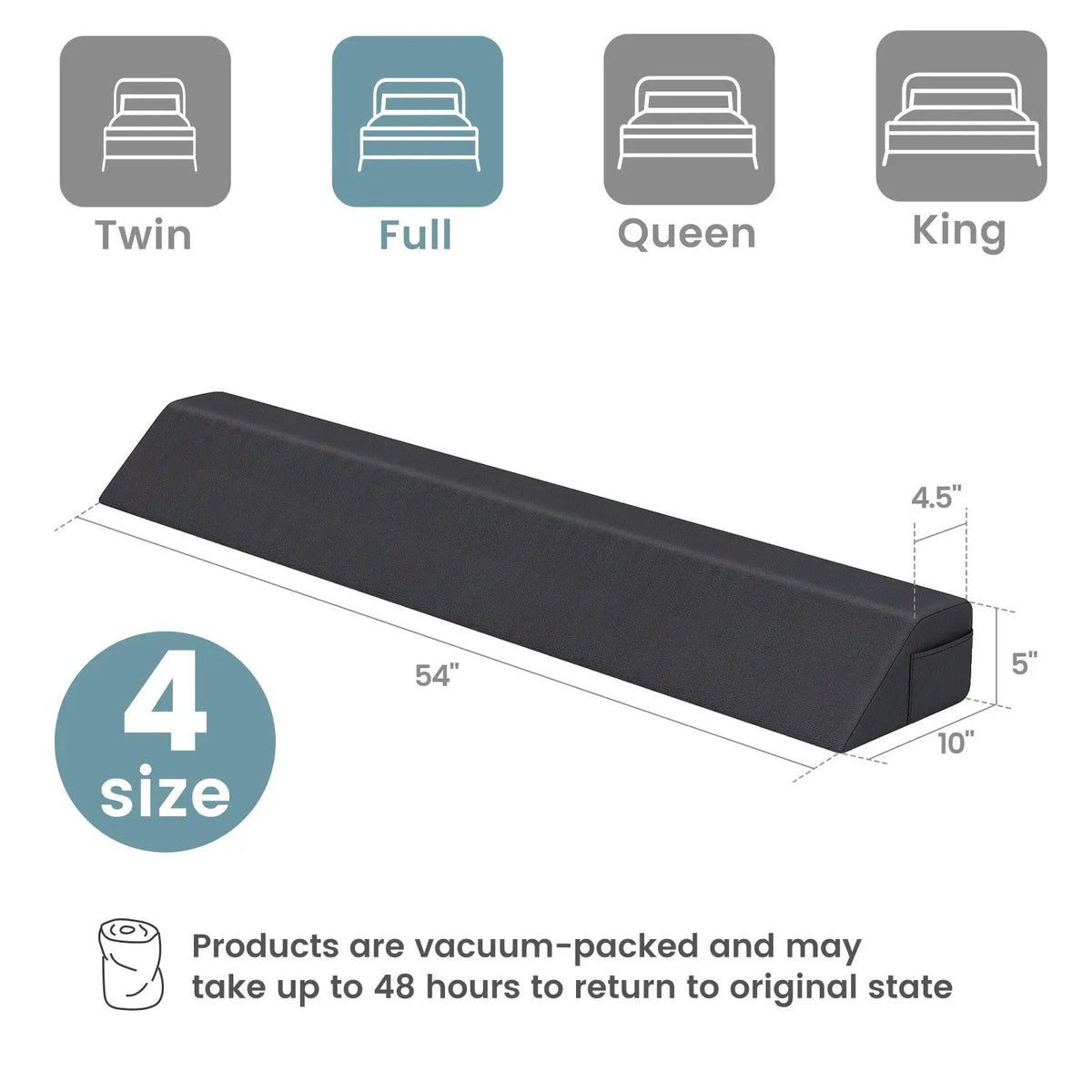 Bed Wedge Pillow with Storage Bag, photo 3 of 11