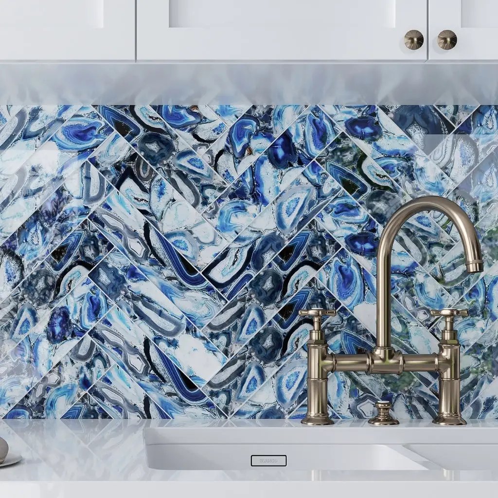 Blue 3x12 Glossy Glass Subway Tile (20 pack, 5 sq ft/case) by Apollo Tile