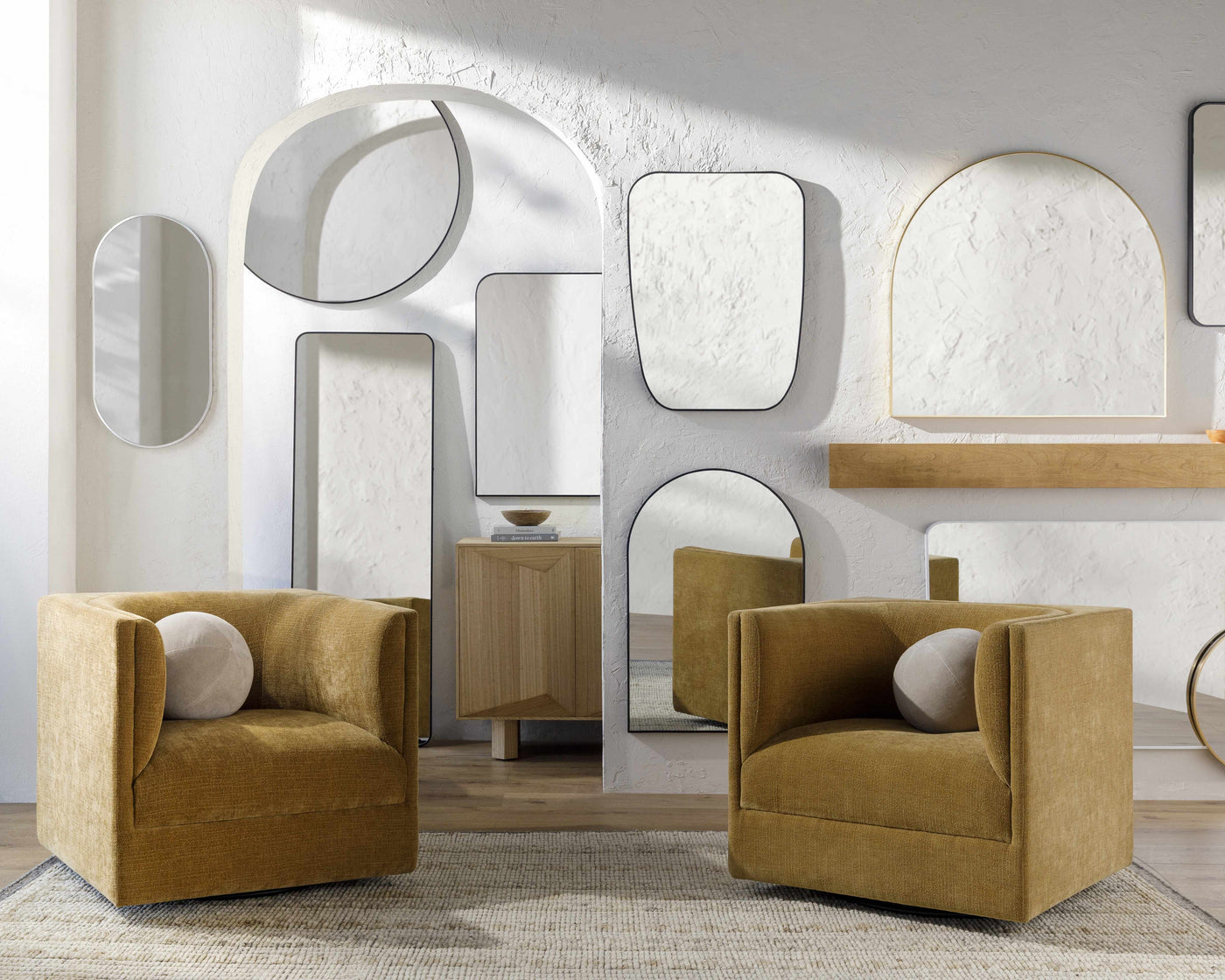 Hagenburg Silver Iron Frame Mirror by Boutique Rugs