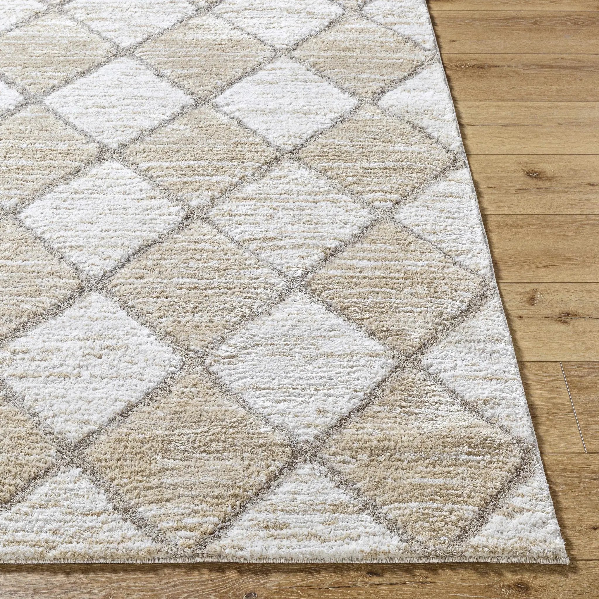 Aideen Cream Shag Area Rug - Clearance by Boutique Rugs