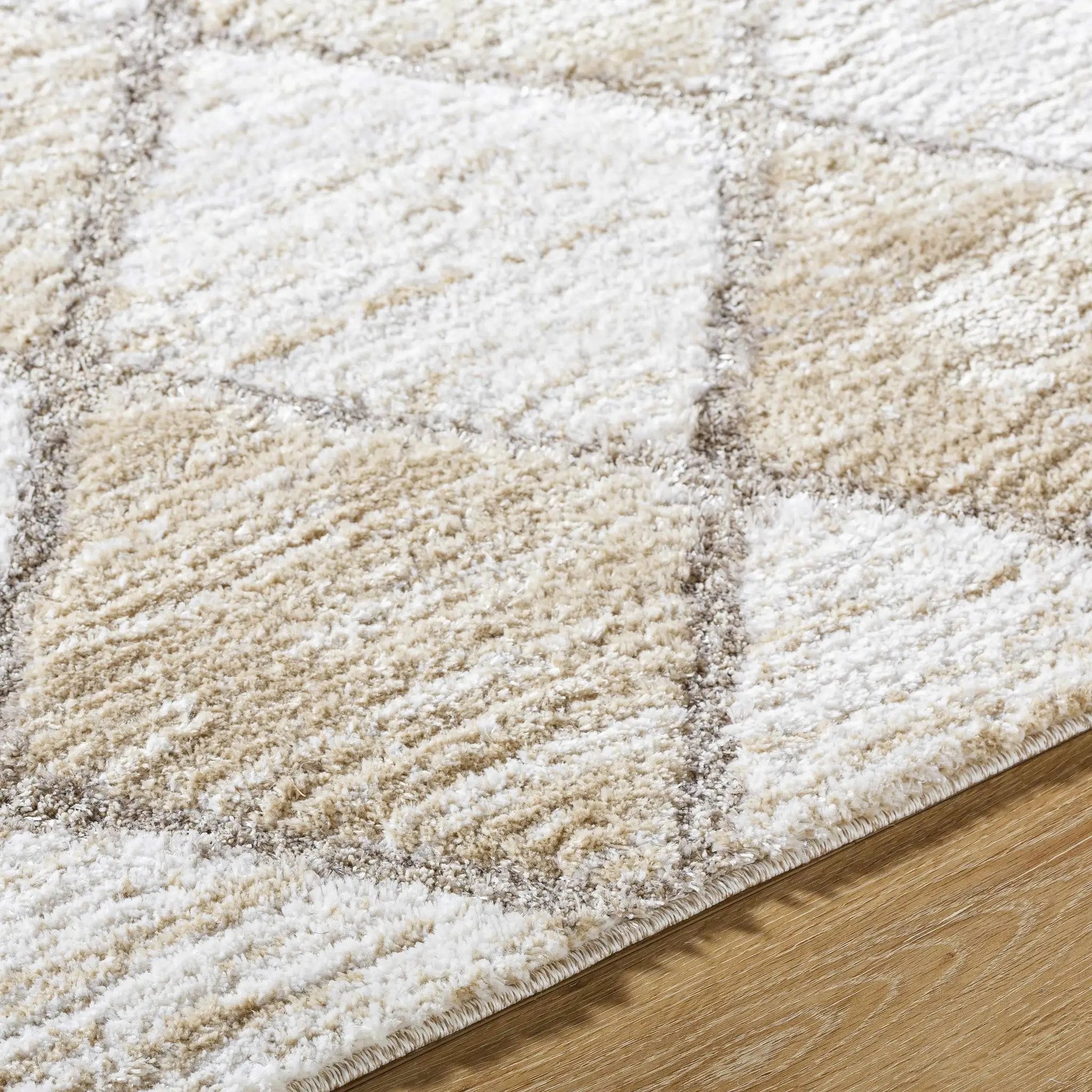 Aideen Cream Shag Area Rug - Clearance by Boutique Rugs