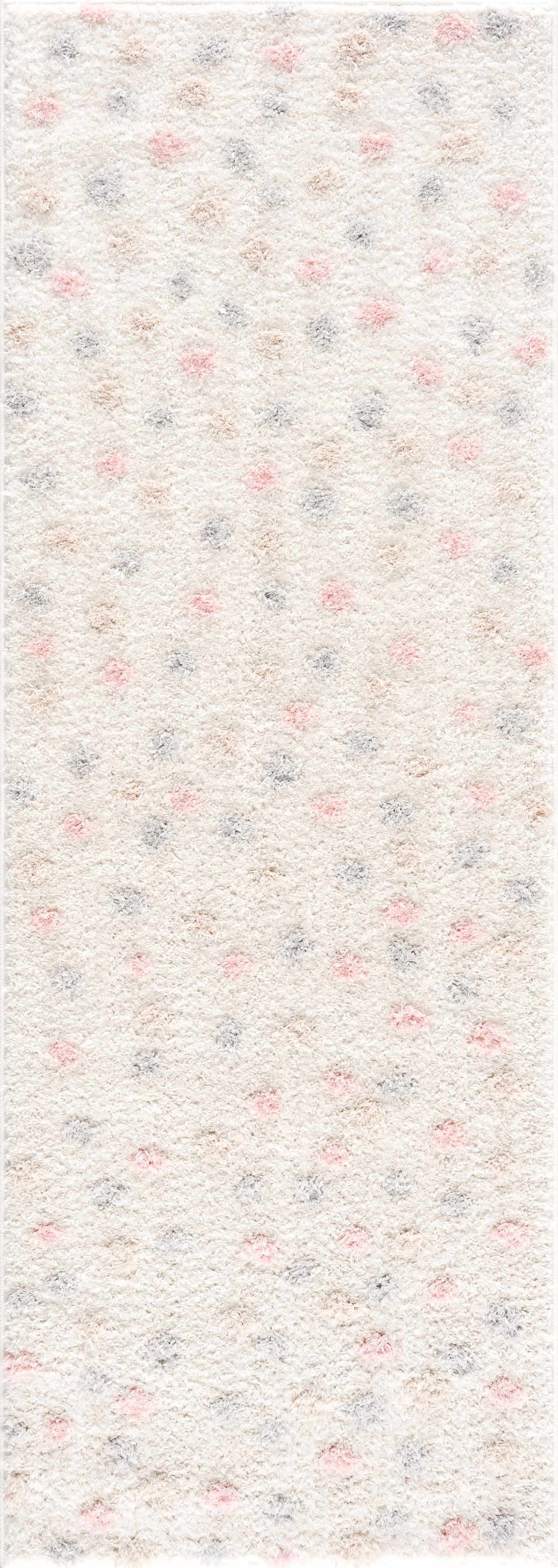 Cansu Pink & Cream Dotted Area Rug, photo 5 of 18