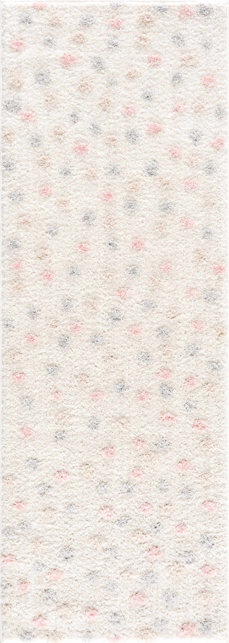 Cansu Pink & Cream Dotted Area Rug by Hauteloom