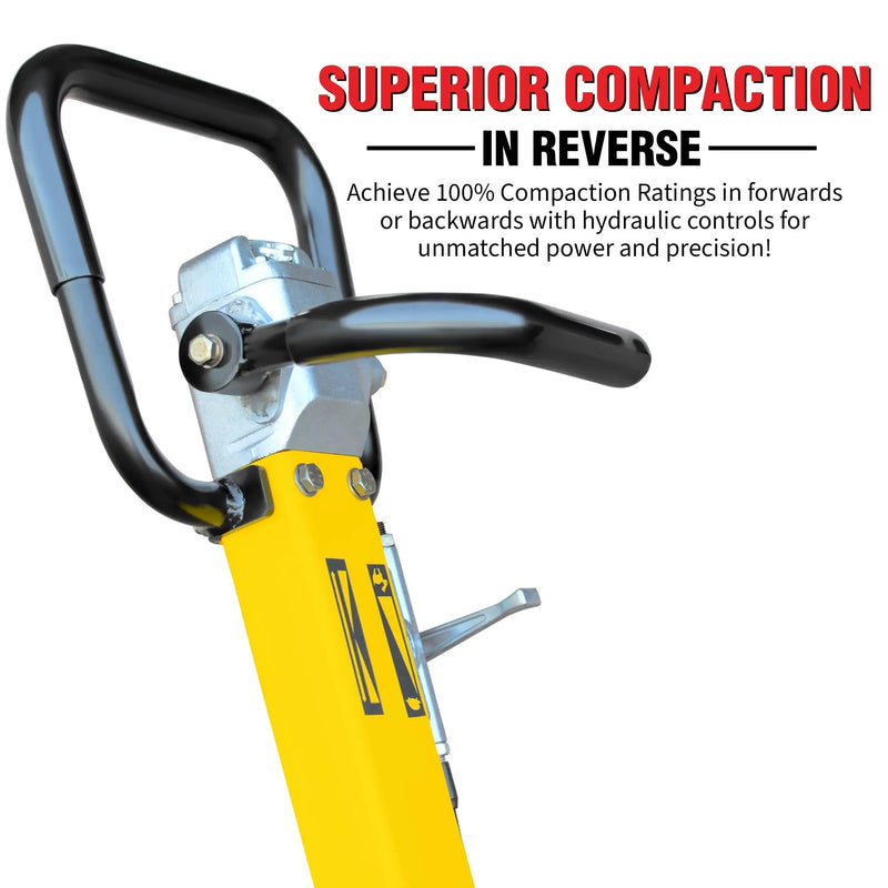 5.5 HP Honda Reverse Plate Compactor 19x14 Plate for Asphalt, Aggregate, Cohesive Soil Compaction by Tomahawk Power