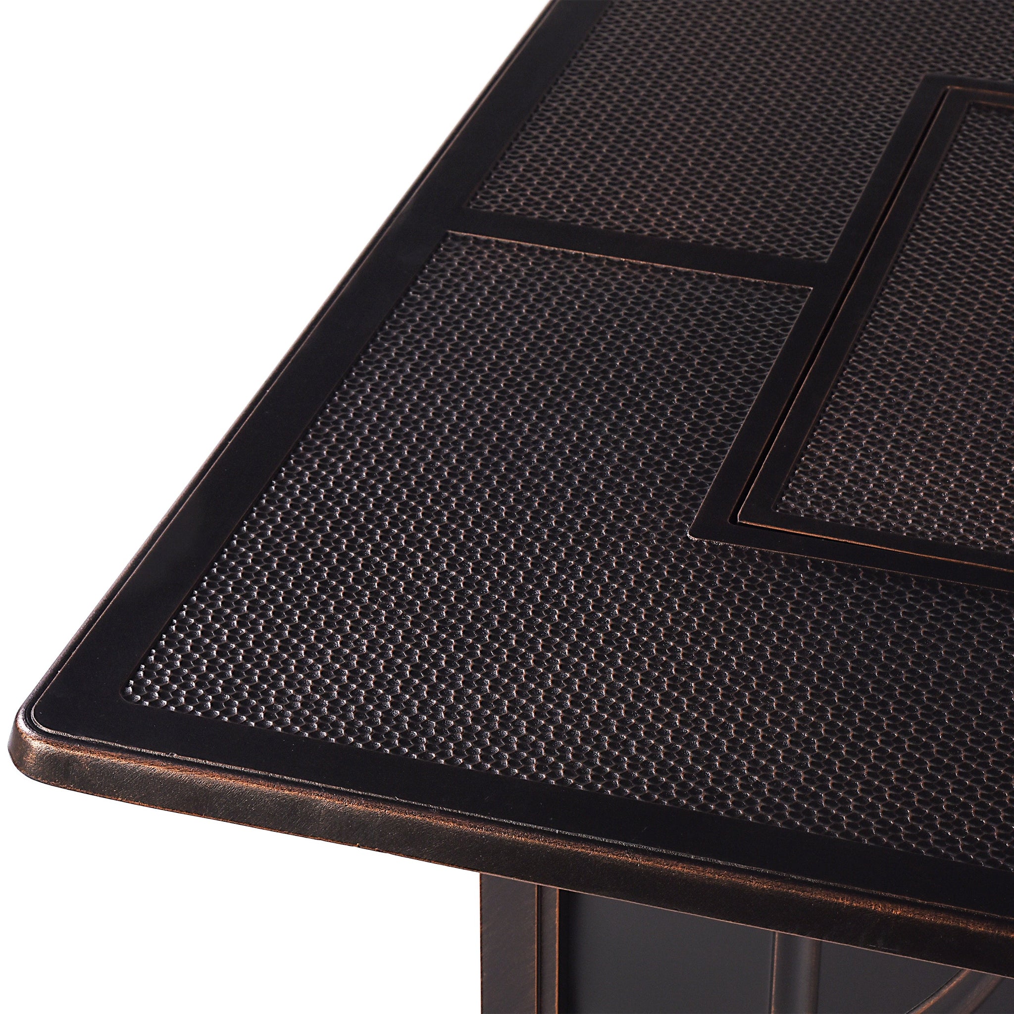 Aluminum 42-in Square Propane Fire Table with Beads, Covers and Lid by Sharicks