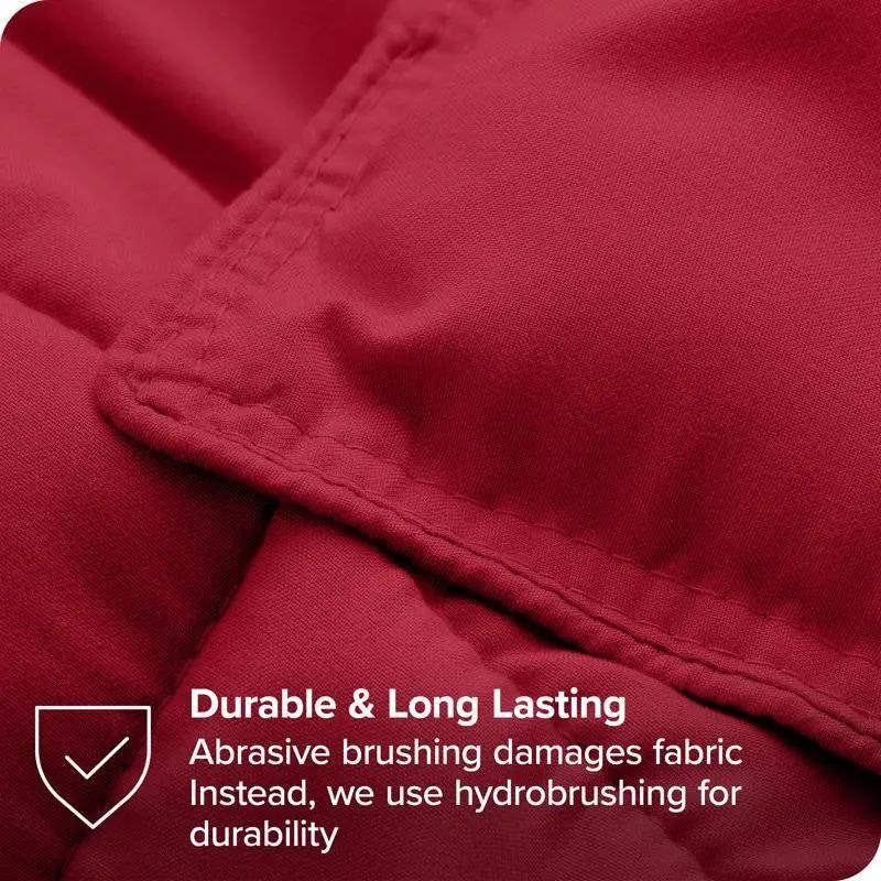 Queen Size All Season Super Soft Down Alternative Comforter Set Red by HomePacific