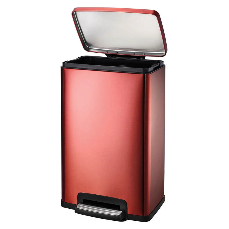 Stainless Steel 13-Gallon Kitchen Trash Can with Step Lid in Copper Red Finish by HomePacific