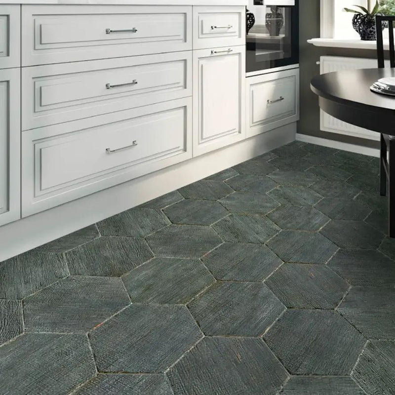 Dark Gray 14x14 Matte Hexagon Porcelain Tile (9 pack, 10.8 sq ft/case) by Apollo Tile
