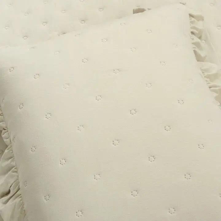 King Size Lightweight Yellow Ruffle Reversible Oversized 3 Piece Quilt Set by HomePacific