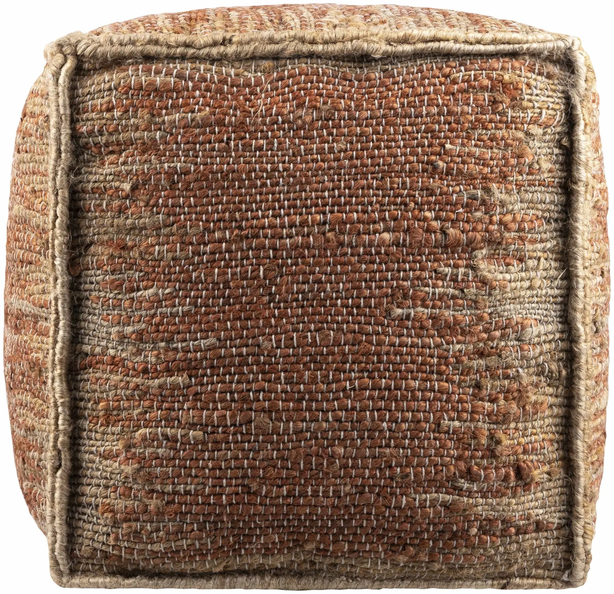 Rhuddlan Jute Rust Pouf by Boutique Rugs