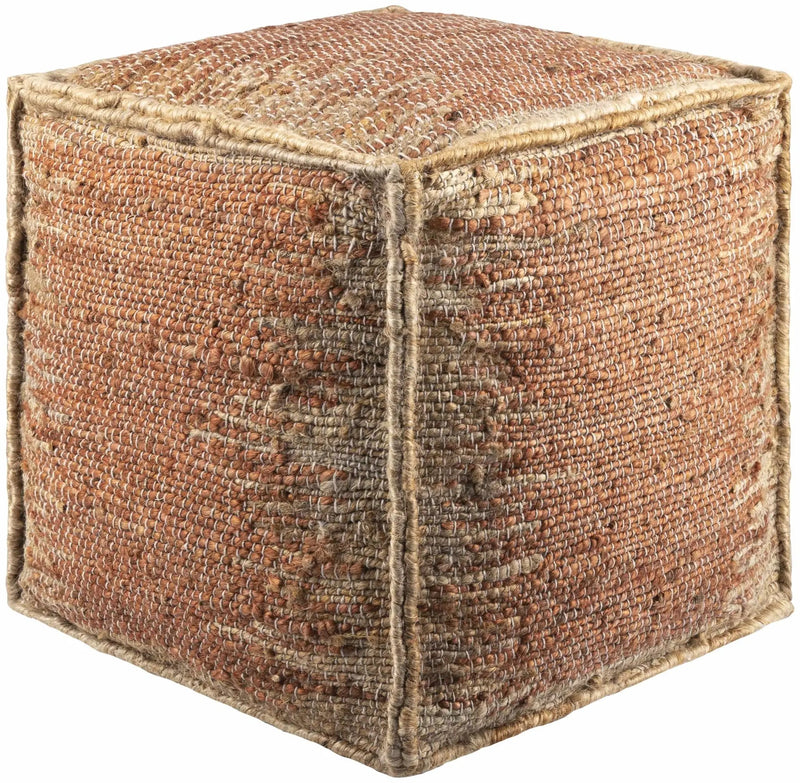 Rhuddlan Jute Rust Pouf by Boutique Rugs