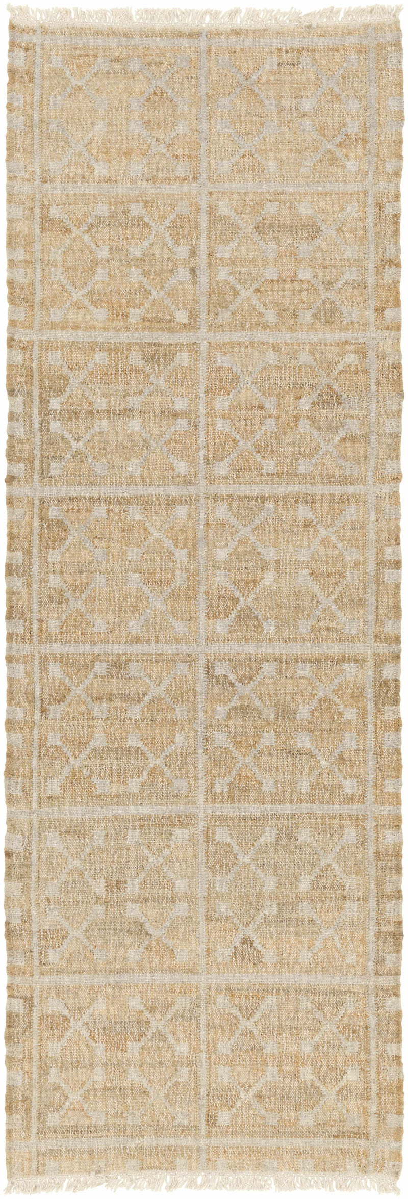 Rice Handcrafted Fringed Jute Carpet by Boutique Rugs