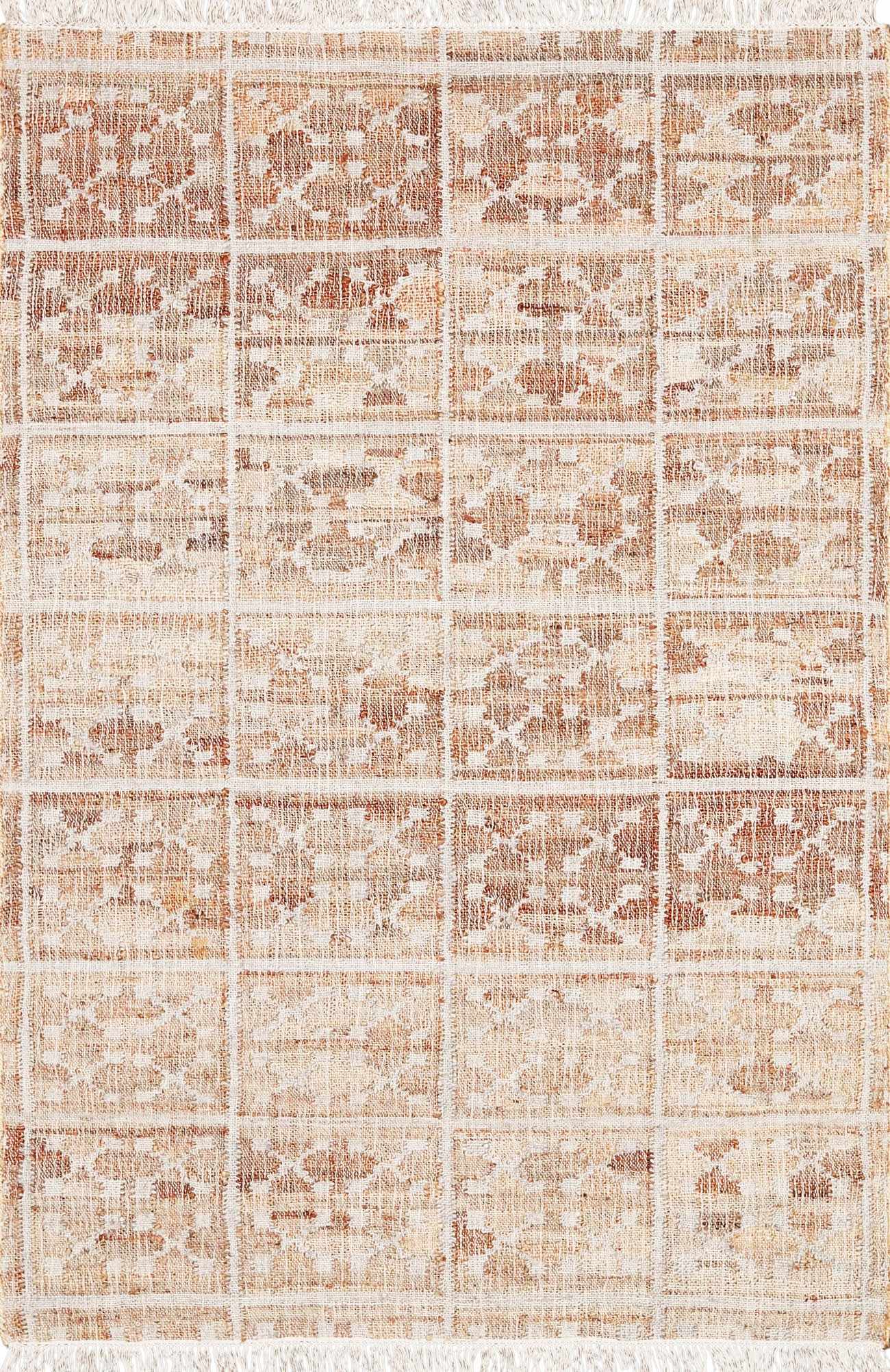 Rice Handcrafted Fringed Jute Carpet by Boutique Rugs