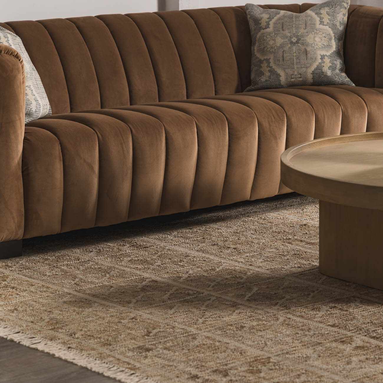 Rice Handcrafted Fringed Jute Carpet by Boutique Rugs