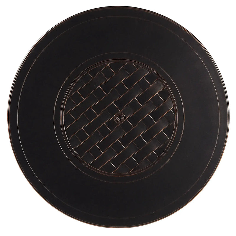 Aluminum 44-in Round Propane Fire Table with Beads, Covers and Lid by Sharicks