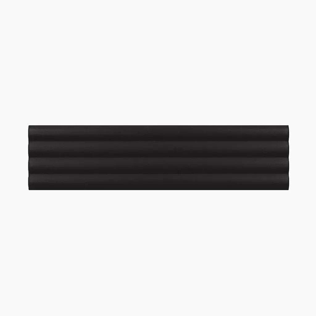 Black 2x8 Matte Ceramic Subway Deco Tile (38 pack, 4.1 sq ft/case) by Apollo Tile